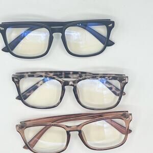 Cute and Trendy Three Pack Blue Light Glass